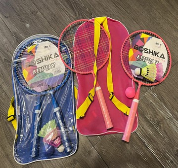 ~廣隆~兒童羽毛球拍 戶外運動 露營 娛樂 體育用品 羽球拍套裝 親子遊戲 羽拍 背包袋