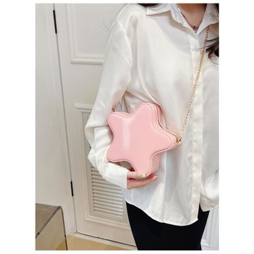 2023新款包包女斜挎包時尚鏈條包少女心單肩包星星包可愛卡通包包