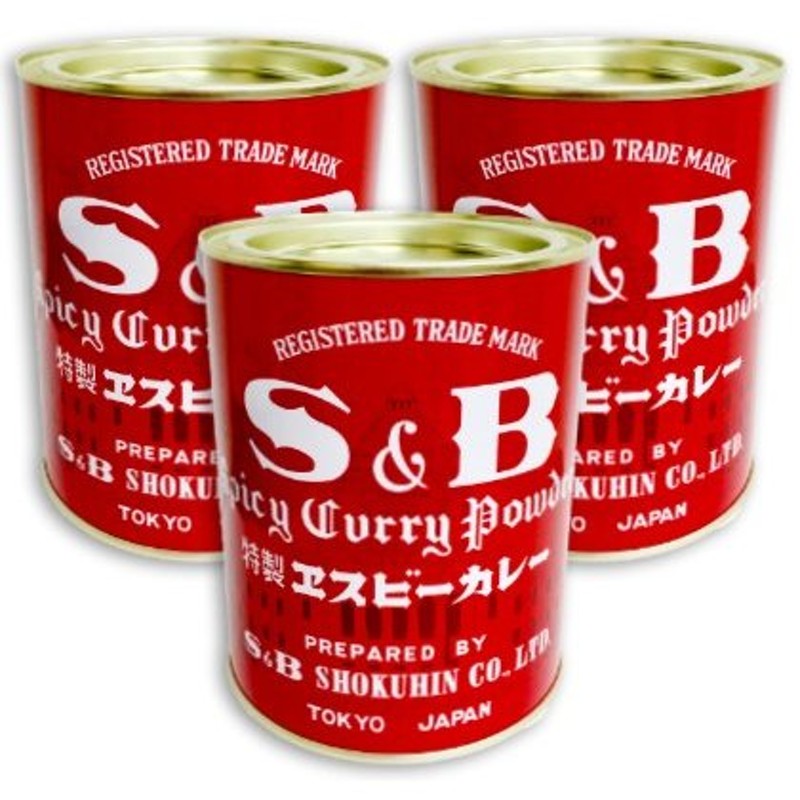 3缶　400g　×　LINEショッピング　赤缶　Samp;amp;B　sb　カレーパウダー　カレー粉　Samp;amp;Bスパイス　カレー粉　ヱスビー食品