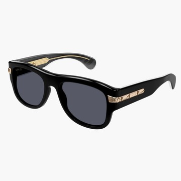 【GUCCI】方形膠框太陽眼鏡(GG1517S-001 LETTERING系列)