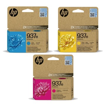 【3彩色組】HP 937e 4S6W6NA 藍+ 4S6W7NA 紅+ 4S6W8NA 黃 原廠墨水匣 適用9120/9730