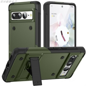 免運·谷歌Pixel7Pro軍工防摔盔甲支架手機殼GooglePixel7A純色磨砂硅膠