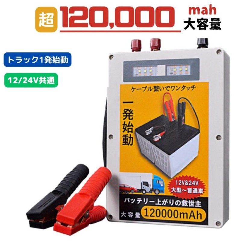 ジャンプスターター 12V 24V 超大容量 120000mah おすすめ 車 トラック