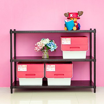 dayneeds 沖孔 120x45x90cm 三層收納架(烤漆黑) 層架/置物架/儲藏架