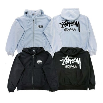 Stussy Stock Osaka 連帽外套 大阪限定 水藍/黑 26S3973977
