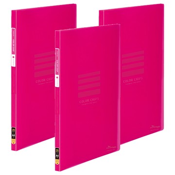 ECO Chungwoon 彩色半透明A4資料夾 20頁  粉色  3本