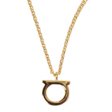 Salvatore Ferragamo 經典品牌標誌LOGO造型項鍊(金色系/76 0133)