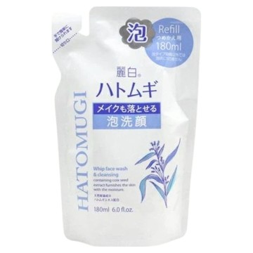 熊野油脂 麗白 薏仁泡沫洗面乳補充包 180ML 溫和洗淨、保濕不緊繃  1包