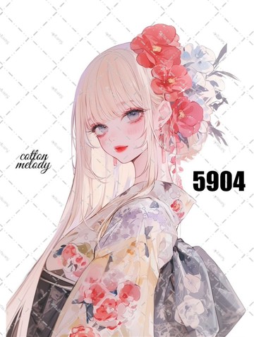 original sticker no.5904 人物貼紙 原創貼紙 人像貼紙 女孩貼紙 原創人物貼紙