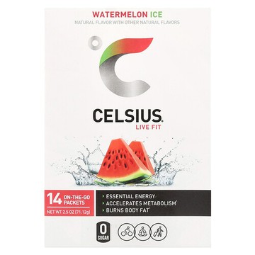 Celsius, Live Fit，西瓜冰，14 包，每包 0.18 盎司（5.08 克）
