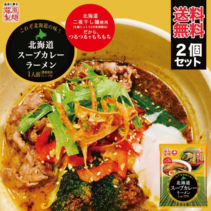 藤原製麺 北海道スープカレーラーメン 1人前 106g