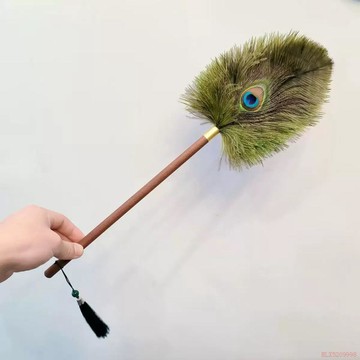 桃園出貨🍂孔雀鴕鳥毛除塵撣子新款清潔掃灰神器高檔復古防靜電家用羽毛撣子