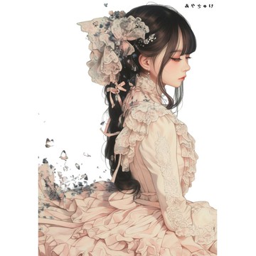 【3 月新品 1】07-117-0014 人物貼紙 質感透明感妝點