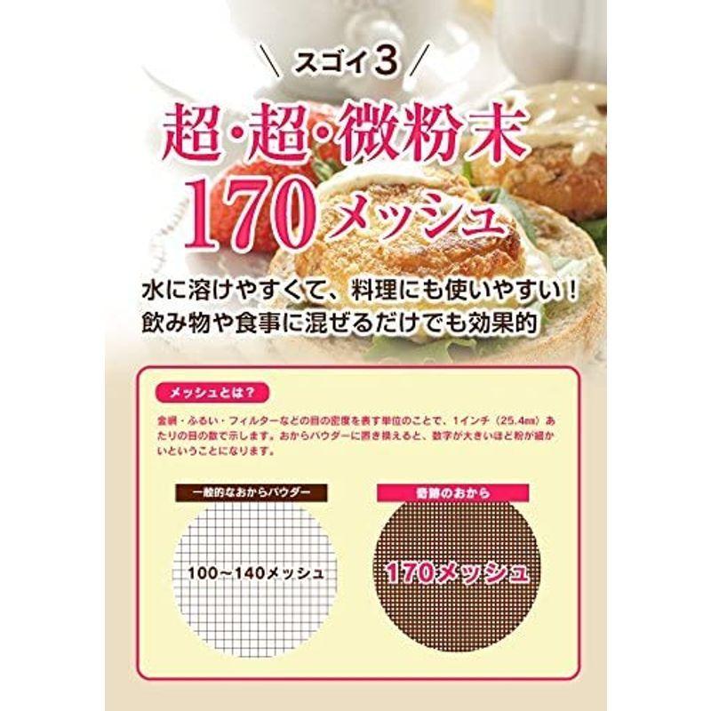 奇跡のおから おからパウダー 糖質ゼロ 超微粉 無添加 飲める 1袋500g×3