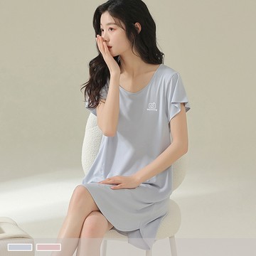 連身睡裙【莫代爾】徐風吹拂 短袖睡衣 居家服 11754