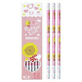 鉛筆 細桿 雄獅 奶油獅 系列  -  HB 三角鉛筆 -12支入 雄獅鉛筆 2B 三角鉛筆