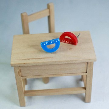 文具控 半圓尺抗過敏鋼針/可改夾式