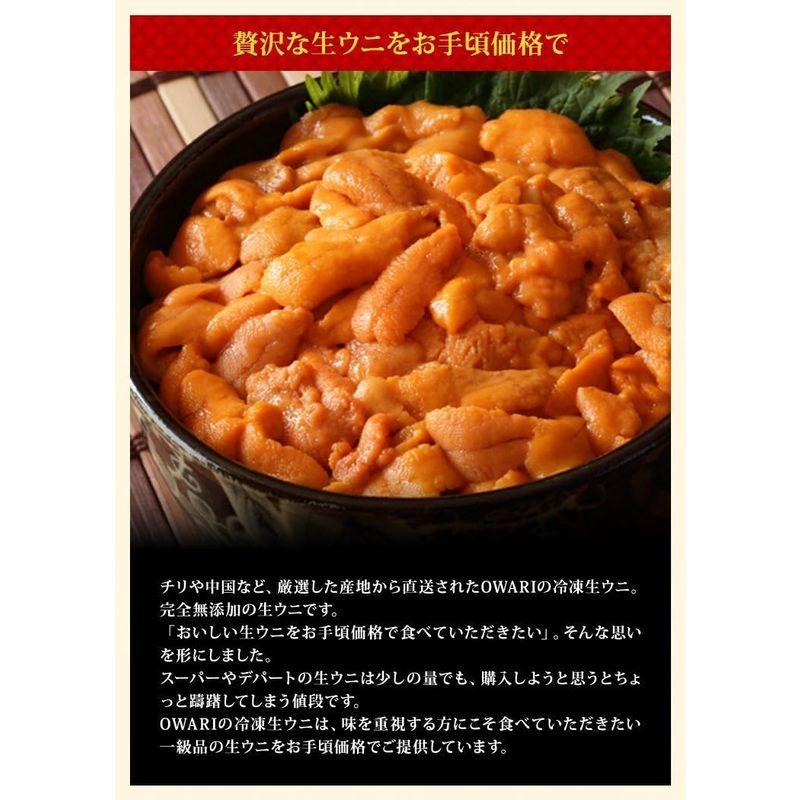 尾張まるはち うに 無添加 冷凍 生ウニ 刺身用 ミョウバン不使用 1kg(100gx10P)