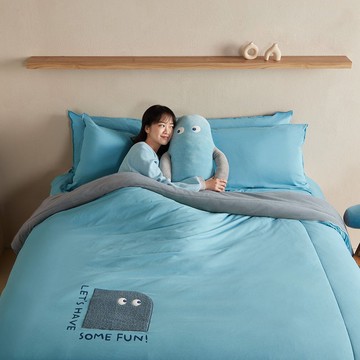 睛睛 蓄暖被-冰島藍
