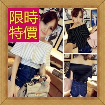 現貨+預購 T恤 短袖露肩裝-性感流行純棉質女短版上衣55a73【獨家進口】【米蘭精品】