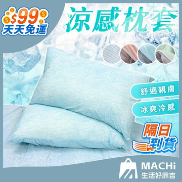 【９９免運！超涼感】涼感枕套 枕套 枕頭套 涼感枕頭套 枕頭保潔墊 枕芯保護套 素色枕頭套 信封式枕套 涼感枕