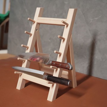 日式刀架柳刃刺身刀架壽司堂西餐刀專用刀架創新可拆多層檜木刀架 h8051