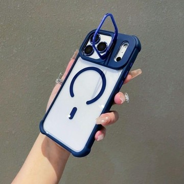五金鏡頭支架 四角加厚氣囊 MagSafe磁吸 手機殼 iPhone 17 16 15 14 13 Promax 防摔殼