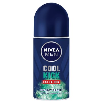 NIVEA 妮維雅 男士止汗爽身乳液 瞬間酷涼系列 COOL KICK EXTRA DRY 48H止汗抑味  柑橘  50ml  1瓶