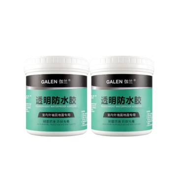 油漆刷滾筒 超值二入組【GALEN】高效透明止漏防水膠300g 附贈塗刷 室內外牆面窗戶地面專用