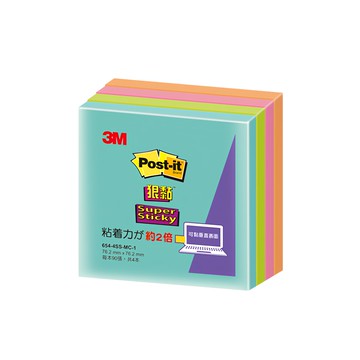 3M Post-it 利貼 狠黏便條紙  654-4SS-MC-1  360張  1組