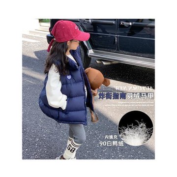 女童小眾馬甲外穿2024秋冬新款兒童棉服外套休閑百搭保暖背心冬款