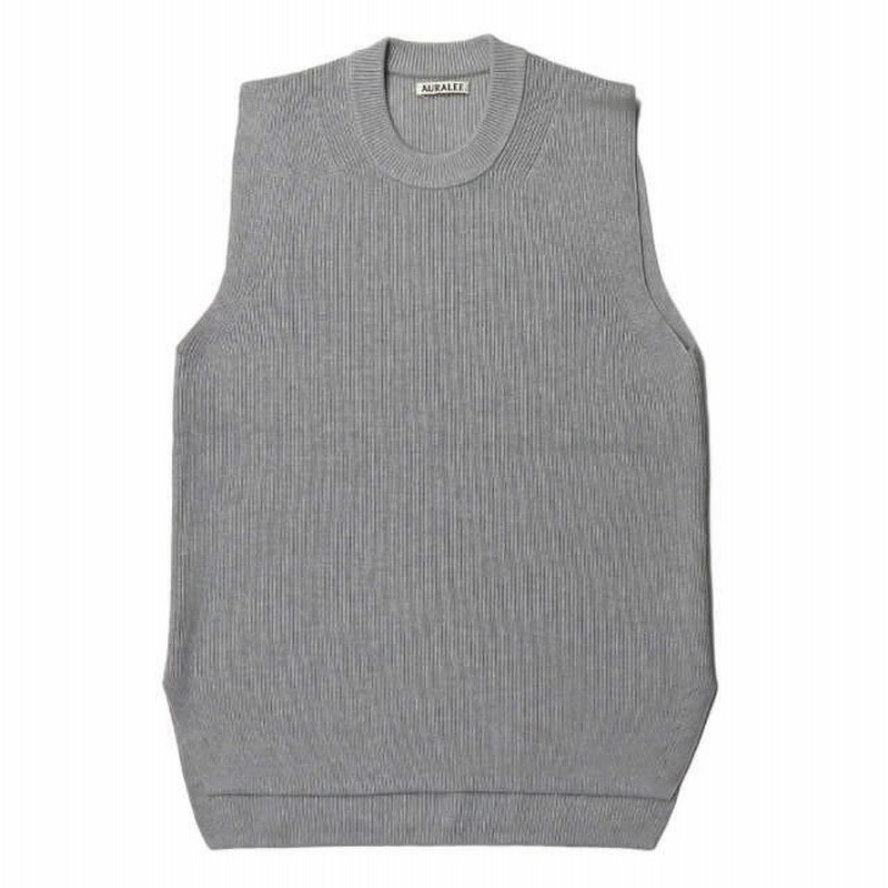 オーラリー AURALEE 日本製 HARD TWIST RIB KNIT SLEEVELESS