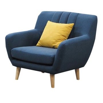 文創集 柏派特北歐風棉麻布乳膠單人座沙發椅(二色可選)-87x87x86cm免組