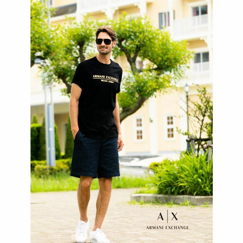 Armani Exchange ロゴプリント コットン クルーネック Tシャツ アルマーニ エクスチェンジ ARMANI EXCHANGE 【ARMANI EXCHANGE