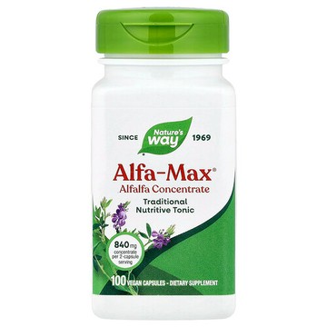 Nature's Way, Alfa-Max®，紫花苜蓿濃縮液，100 粒全素膠囊