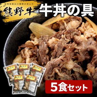 ふるさと納税 和歌山市 熊野牛 牛丼の具 5食セット