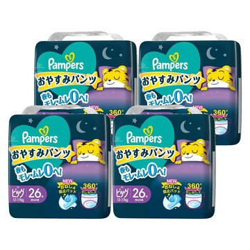 Pampers 幫寶適 台灣公司貨 巧虎安睡褲/拉拉褲/尿布 12~17kg  XL  104片