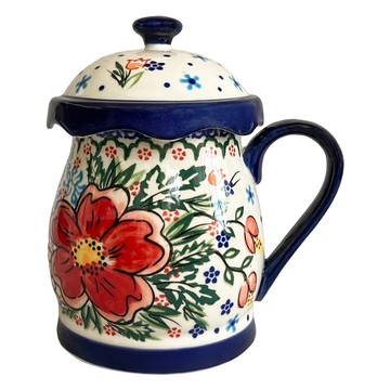 Royal Duke 波蘭風陶瓷手繪餐具系列 帶蓋馬克杯 SQ8752-YM 450ml  芙蓉  1個