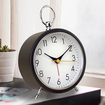 WE CHAMP 復刻經典靜音夜燈鬧鐘 WTB-370 黑色