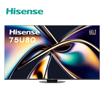 【含基本安裝】海信 Hisense 75吋 75U8Q Mini LED 量子點 4K 智慧顯示器 電視