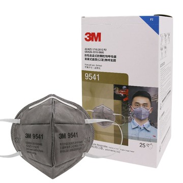 3M 9541 KN95 耳掛式活性碳口罩/自吸過濾式防顆粒物呼吸器/防有機異臭味(汽車鈑噴/修補、工業粉塵場所適用