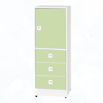 文創集-南亞塑鋼   皮尼 南亞塑鋼1.5尺單開門三抽中高收納櫃-43.5x40x116cm免組