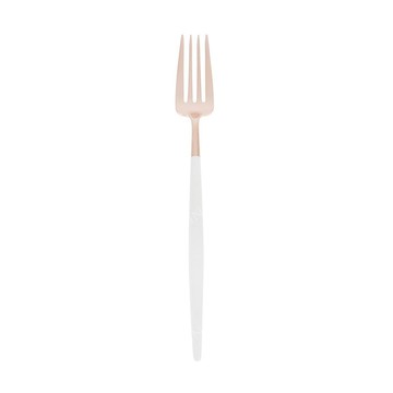 Cutipol 葡萄牙 GOA ROSE系列-白玫瑰金霧面不銹鋼-21.5cm主餐叉
