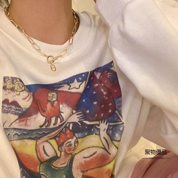 豬鼻扣項錬頸錬項圈百搭個性嘻哈鎖骨錬女簡約【聚物優品】