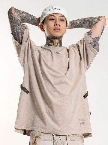 Frankenstein Pigment Oversized T-Shirt - Beige