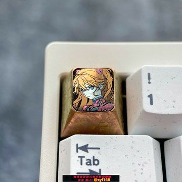 {保固一年 可打統編}明日香 EVA 鈦金屬鍵帽 陽極工藝1UR4 冰晶紋理