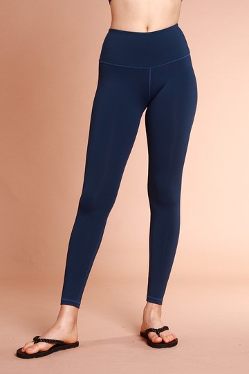 【換季特惠】#1315經典高腰全長緊身褲 吸溼排汗透氣-英迪格藍