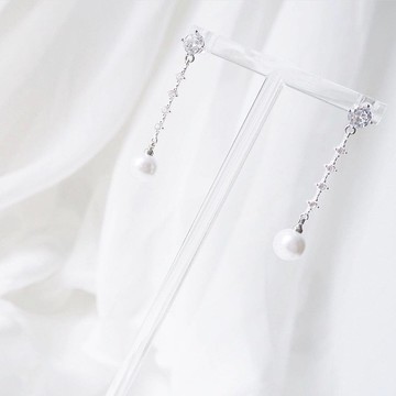 新娘耳環 新娘耳夾 生日禮物 優雅 耳環 耳夾 客製化 定制