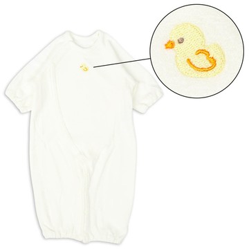 akachan honpo - 長袖連身衣 合身款-米白色 (50~60cm)