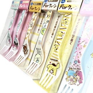 盒裝叉子 布丁狗 KT 雙子星 懶懶熊 拉拉熊 三麗鷗 san-x 日貨 正版授權J00012638-41